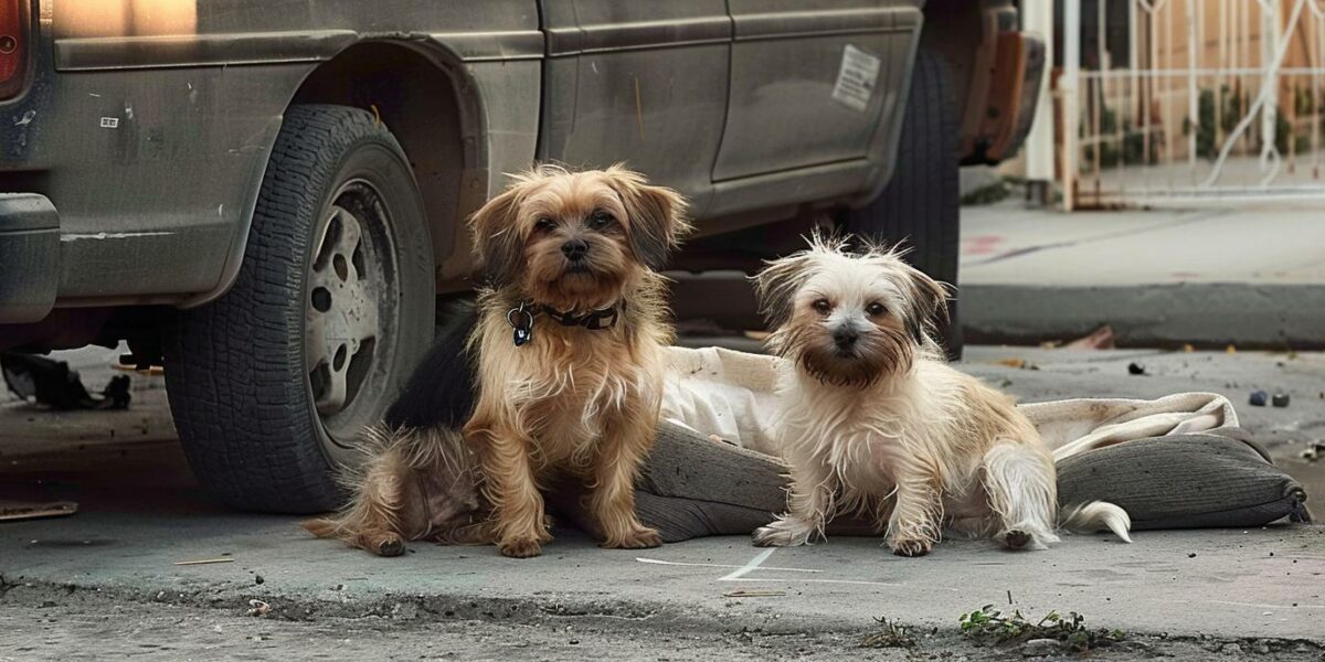 Abandoned But Not Alone: The Touching Tale of Two Devoted Dogs and Their Rescue