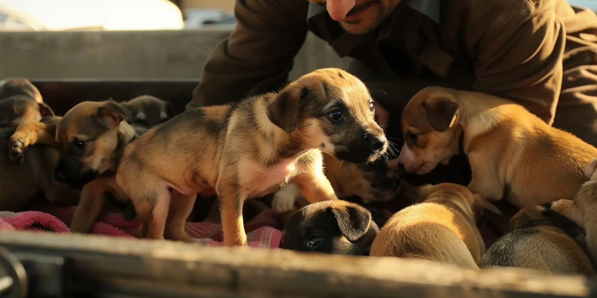 Man Discovers Abandoned Puppies in Unexpected Rescue