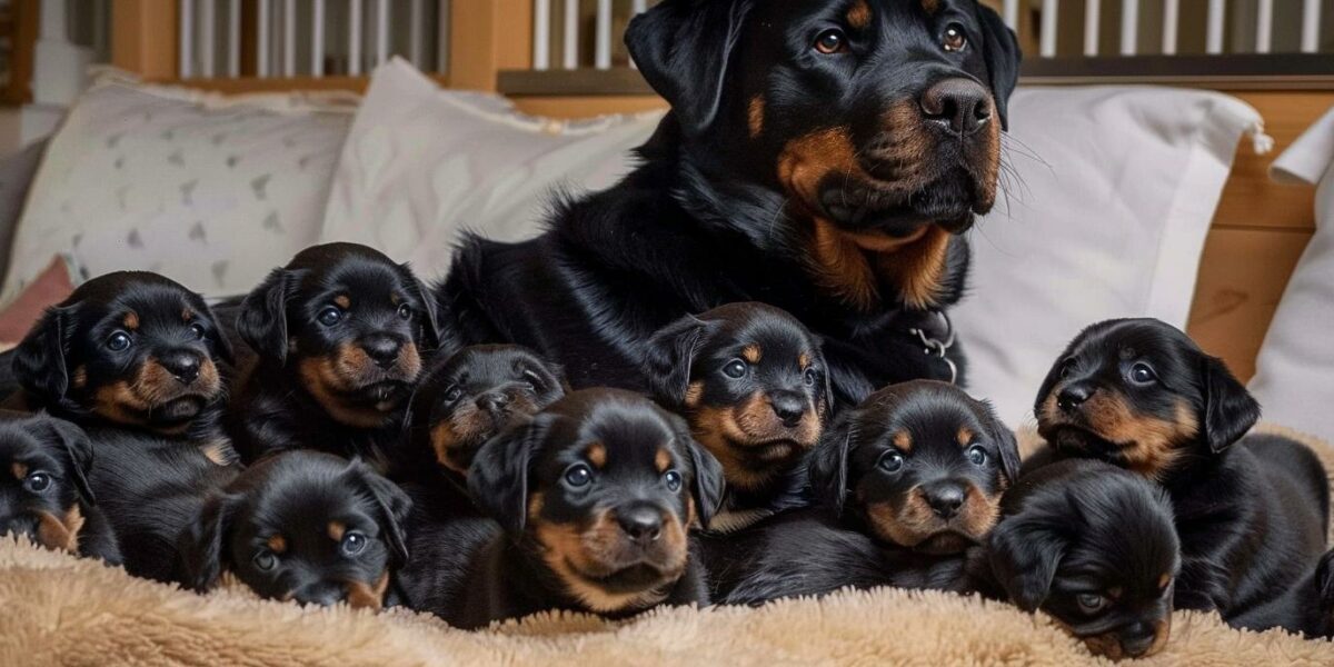 Shocking Revelation: Rottweiler's Unexpected Mega Litter Stuns Owners!