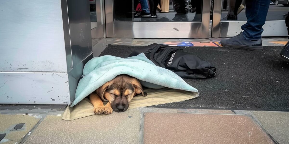 Stray Puppy Found at Bank Entrance Stirs Local Community