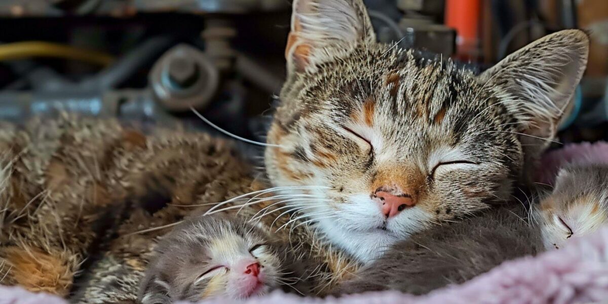 What Happens When a Pregnant Cat Left at Walmart Finds Refuge with Mechanics?