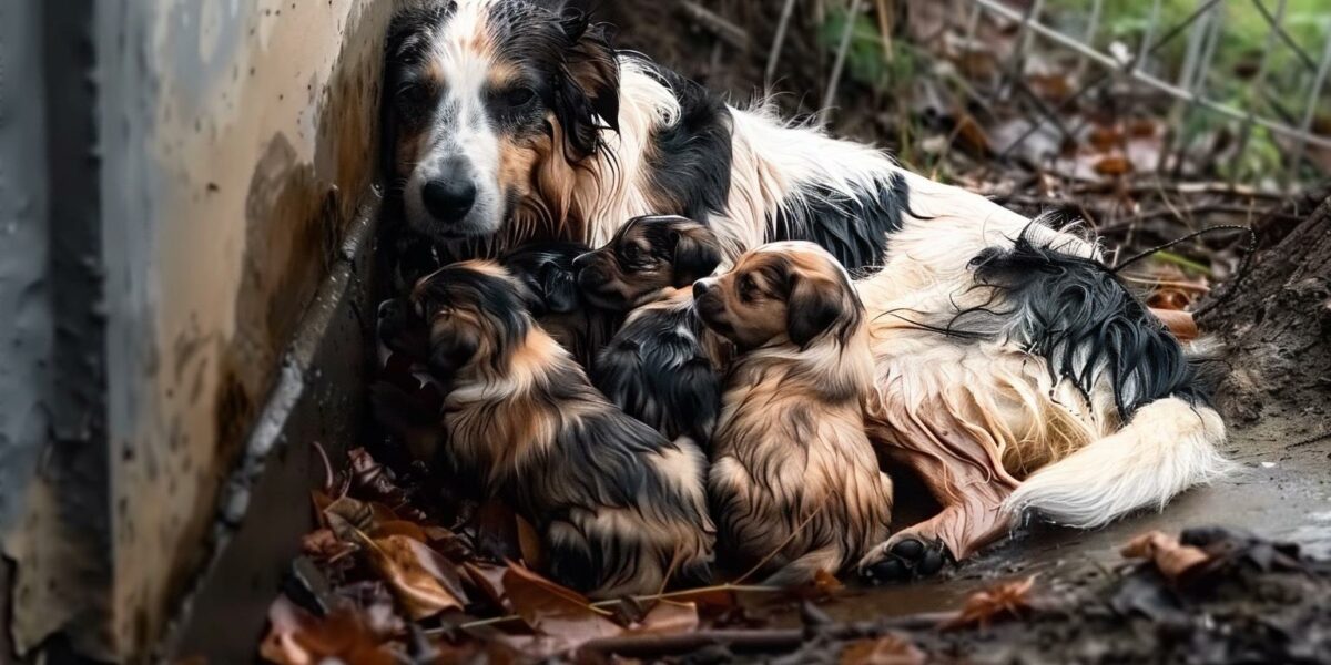 A Chilling Discovery: How a Trembling Dog Mom Fought to Keep Her Puppies Alive