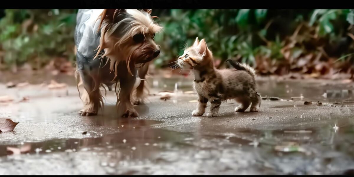 A Stray Kitten's Unlikely Hero: The Yorkie Who Stole Our Hearts