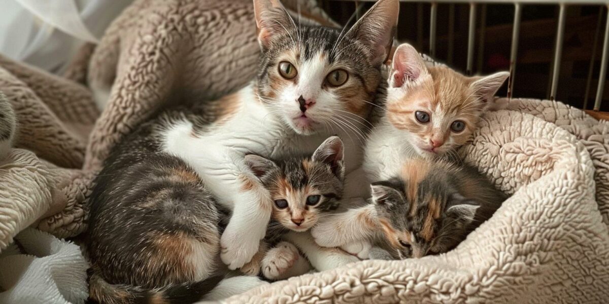 A Tale of Feline Love: How a Mother Cat Adopted a Lost Kitten into Her Tiny Family