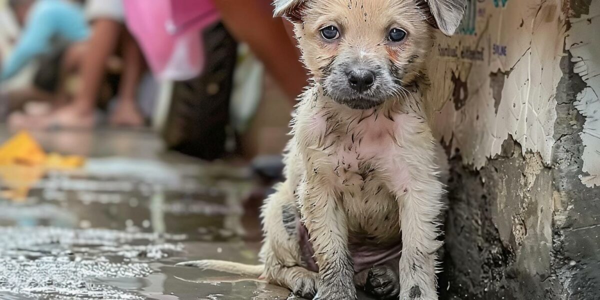 A Tearful Pup's Plea for Love: A Journey from Despair to Joy