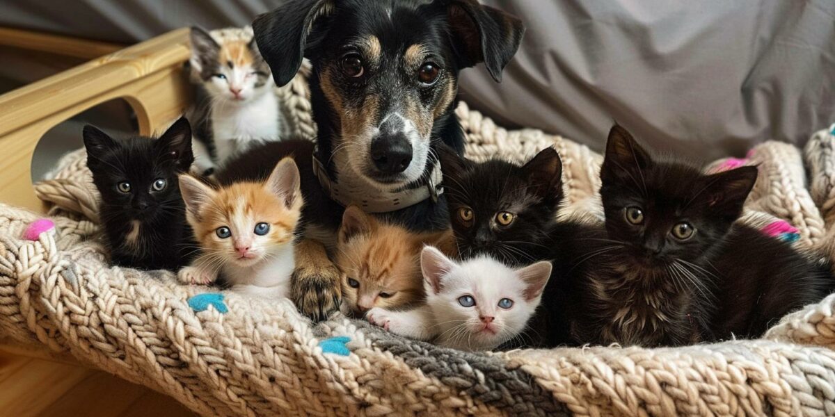 A Tiny Dog's Unbelievable Journey as a Loving Foster Mom to Kittens