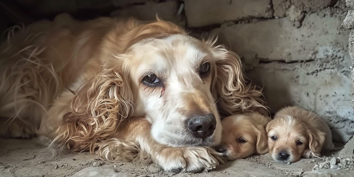 Abandoned and Alone: How a Mother Dog and Her Puppies Were Cast Aside Over Their Breed