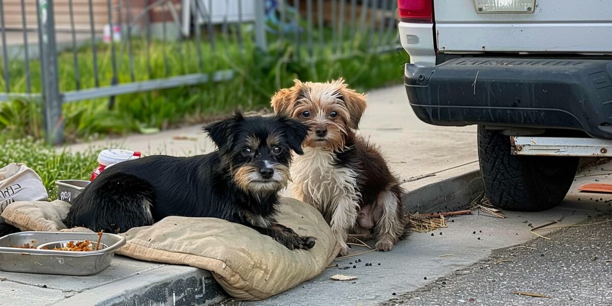 Abandoned Dogs' Unbreakable Bond Touches Community's Heart