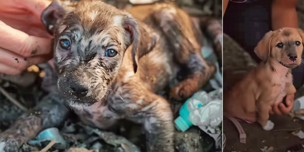 Abandoned Puppy’s Heartfelt Journey from Fear to Love