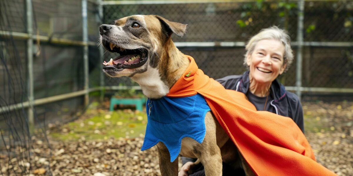 An Unlikely Hero: How a Cape Helped a Senior Dog Find His Forever Home