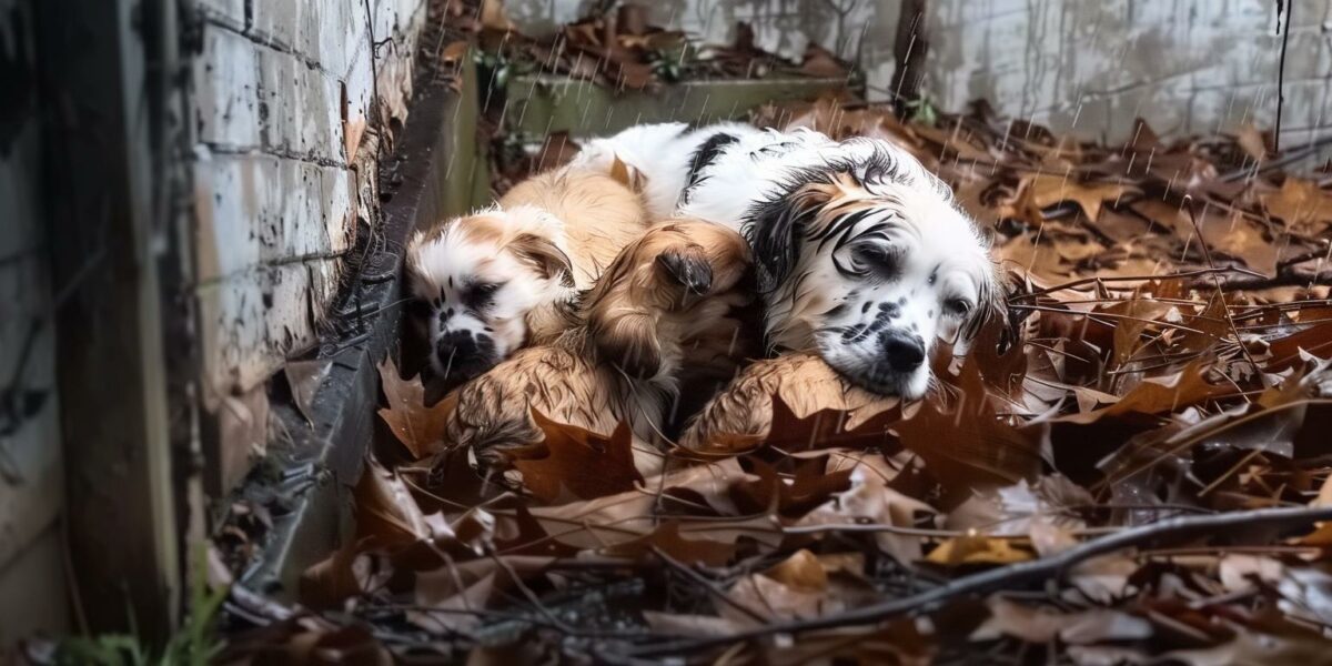 Brave Canine Mother Battles Severe Weather to Protect Her Pups