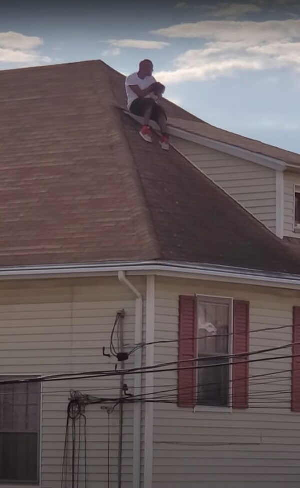 Dog's Perilous Rooftop Ordeal Ends in a Heroic Rescue-1