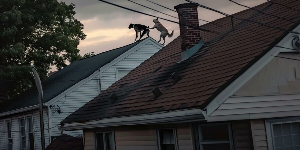 Dog's Perilous Rooftop Ordeal Ends in a Heroic Rescue