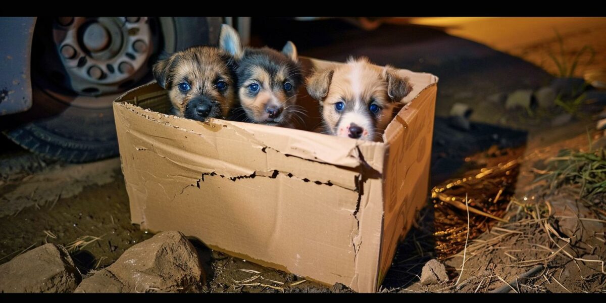 Dramatic Rescue: Bus Driver Stops for Abandoned Puppies in Peril