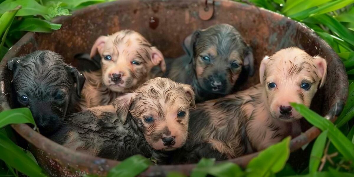 From Despair to Joy: The Miraculous Journey of Four Abandoned Puppies