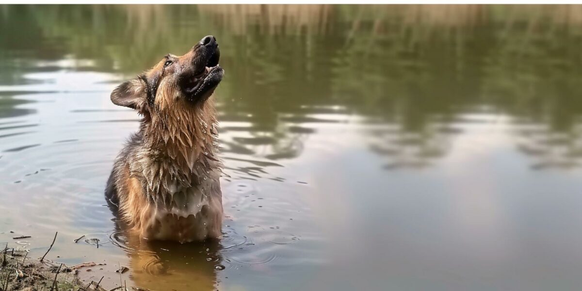 Grumpy German Shepherd's Hilarious Reaction to Leaving the Water Will Melt Your Heart