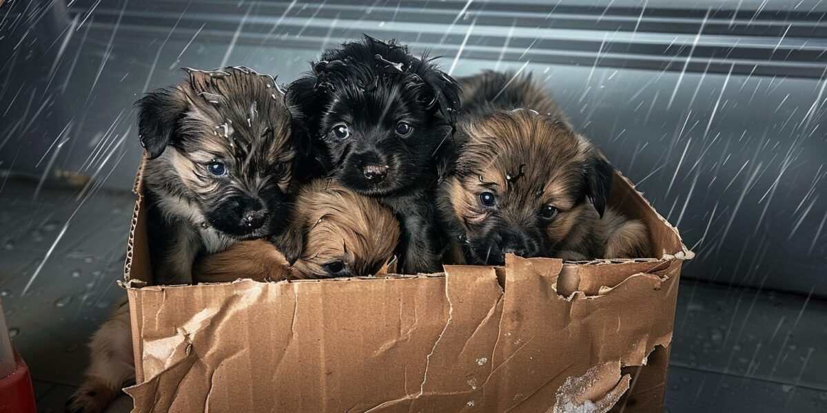 Heart-Wrenching Rescue: Four-Week-Old Puppies Left to Freeze in a Storm