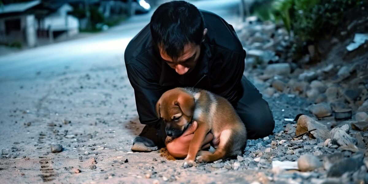 Man's Midnight Rescue of Whimpering Puppy Will Melt Your Heart