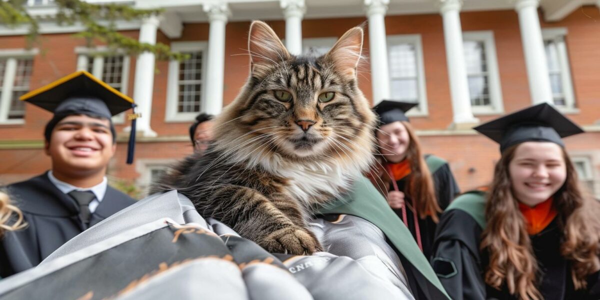 Meet the Feline Who Stole the Show at a University Graduation!