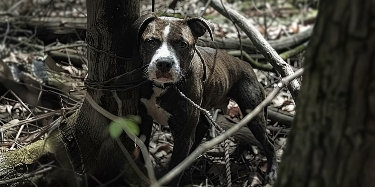 Rescued Pup Tied to a Tree Finds Hope and a New Beginning