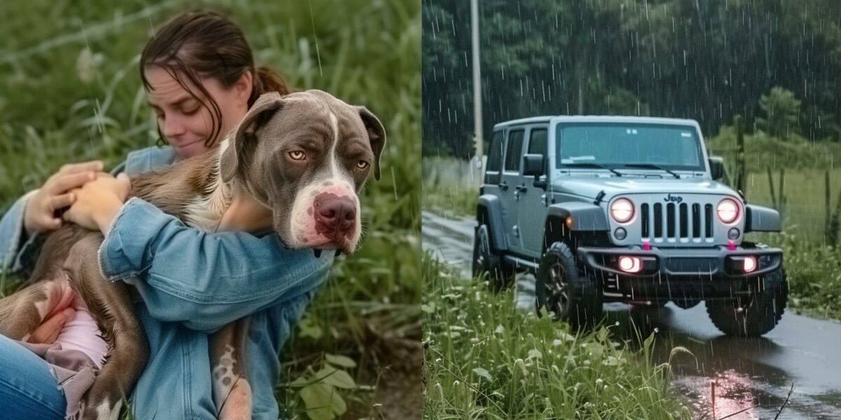 Rescuer's Timely Intervention Transforms Pit Bull's Fate on Highway