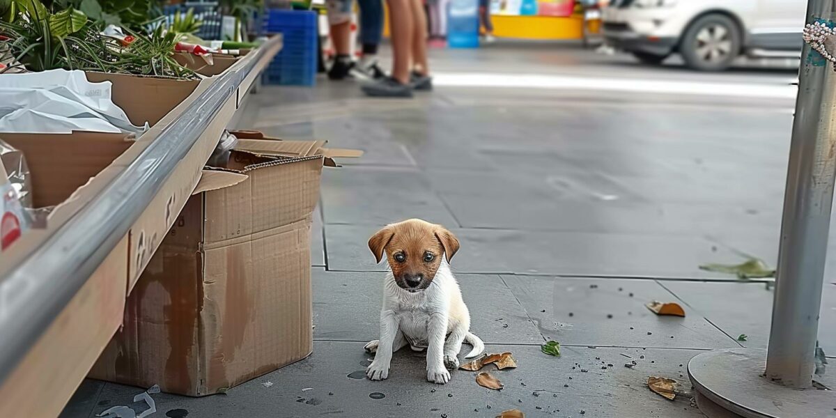 Tiny Puppy's Heartbreaking Plea Outside a Supermarket Captures Hearts