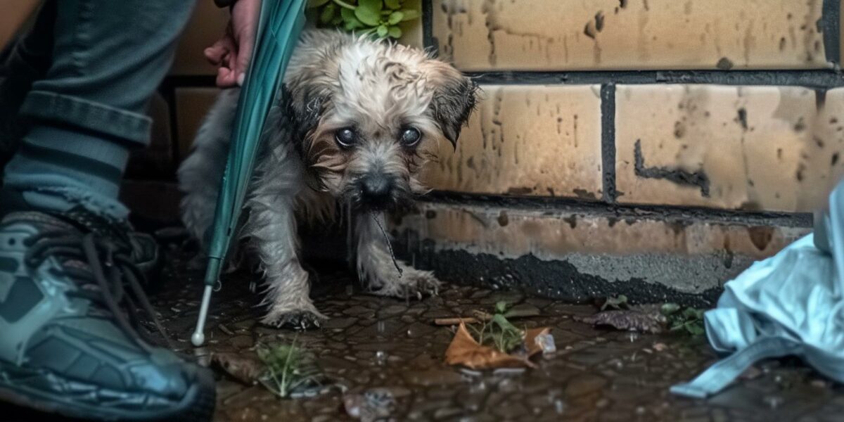 Tiny Shivering Puppy Finds Unexpected Heroes in a Stormy Downpour