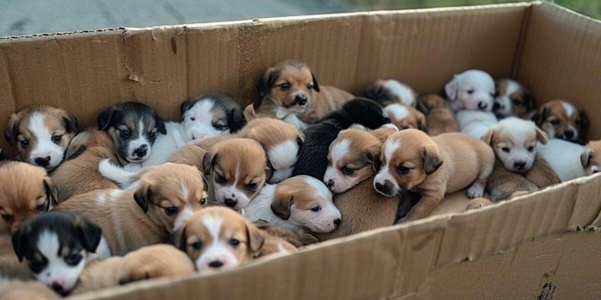 Unbelievable Discovery: 30 Vulnerable Puppies Left Abandoned by the Roadside