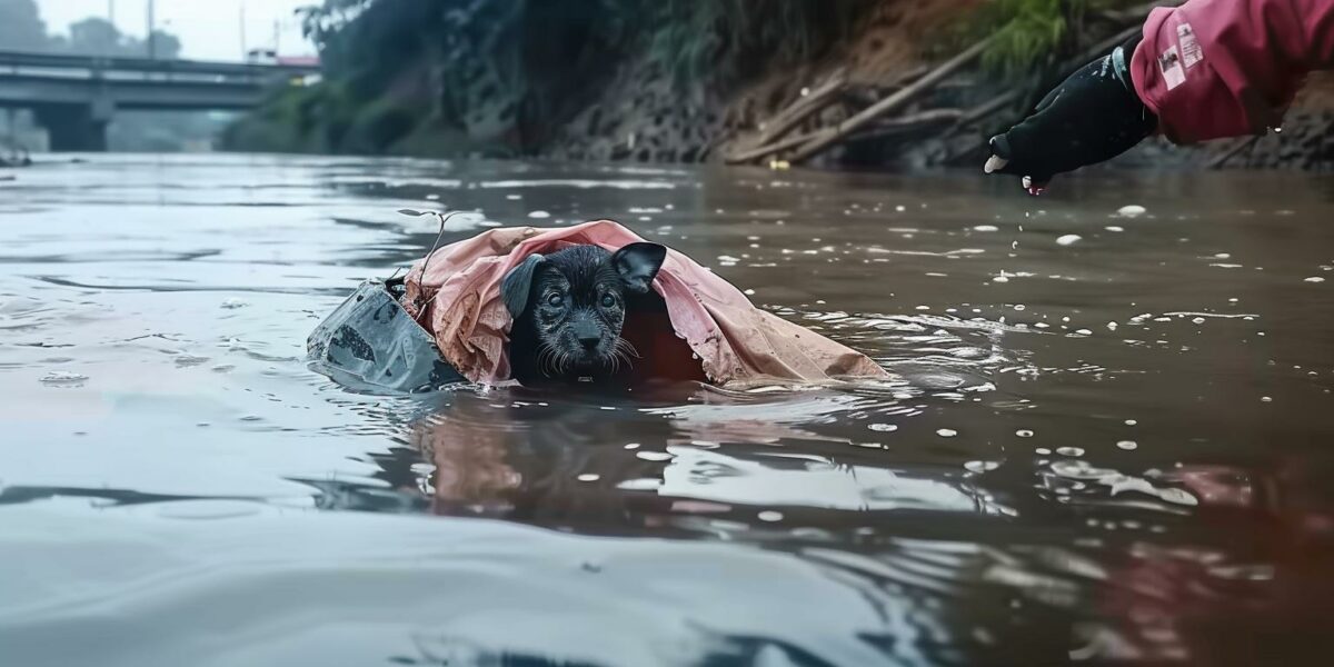 Unbelievable Rescue: Puppy Survives After Being Discarded in River