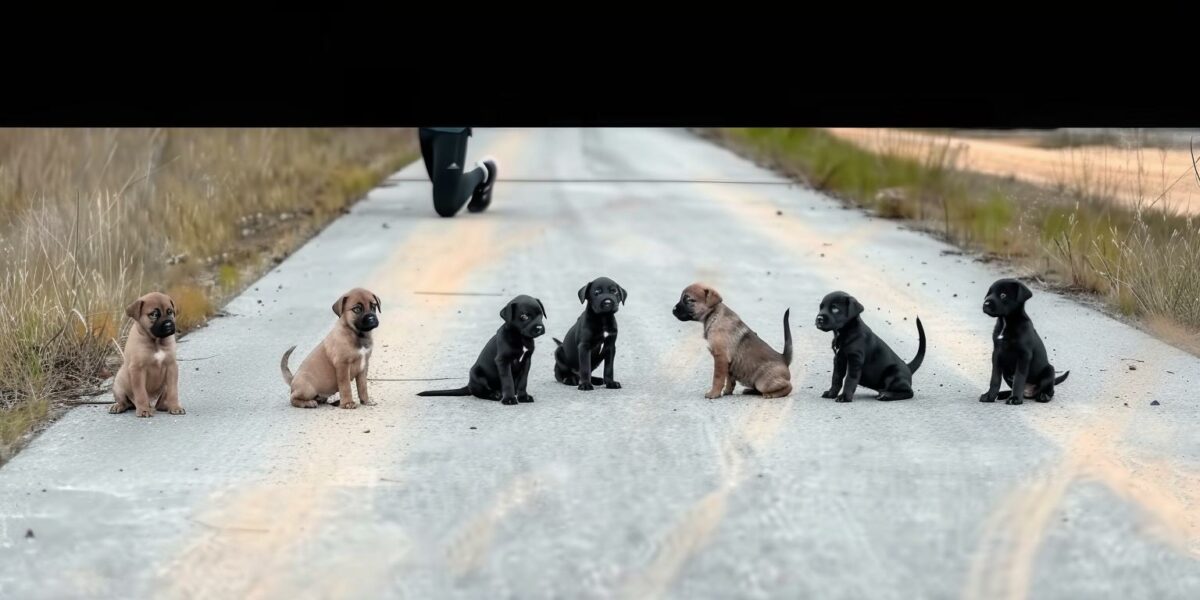 Unexpected Morning: Runner Encounters a Litter of Stray Puppies Begging for a Home