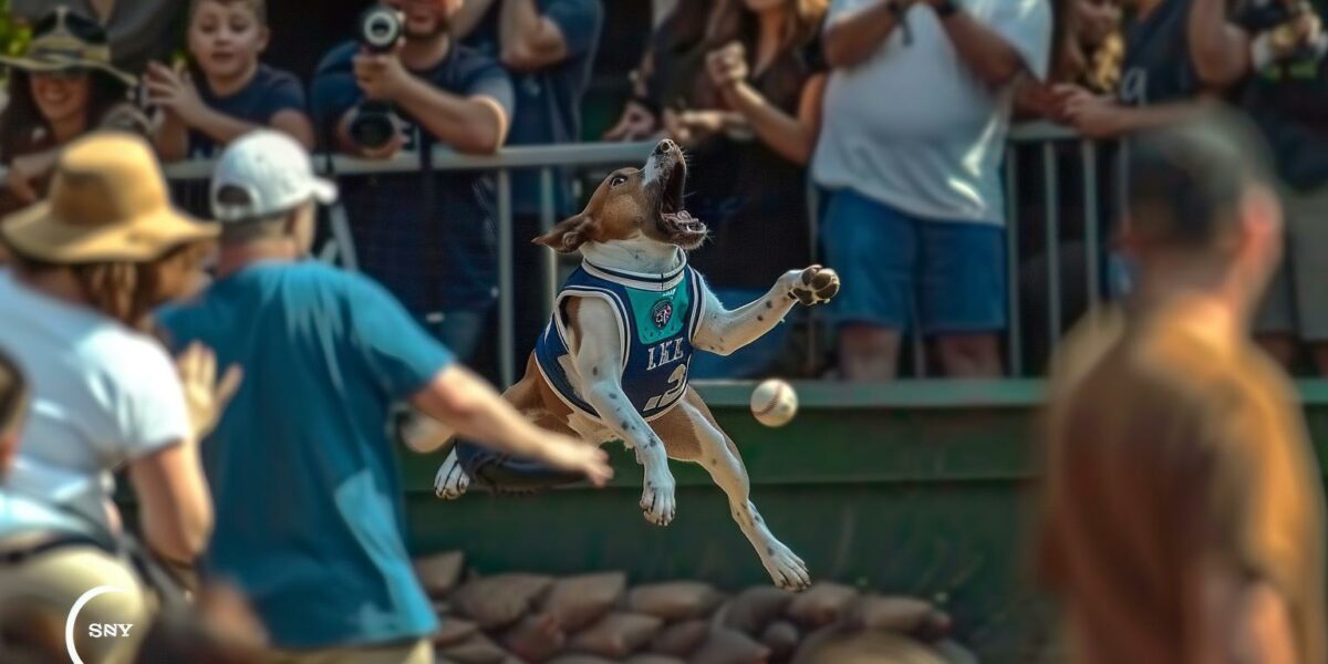 Unforgettable Moment: Dog's Epic Catch at Baseball Game Leaves Fans in Awe