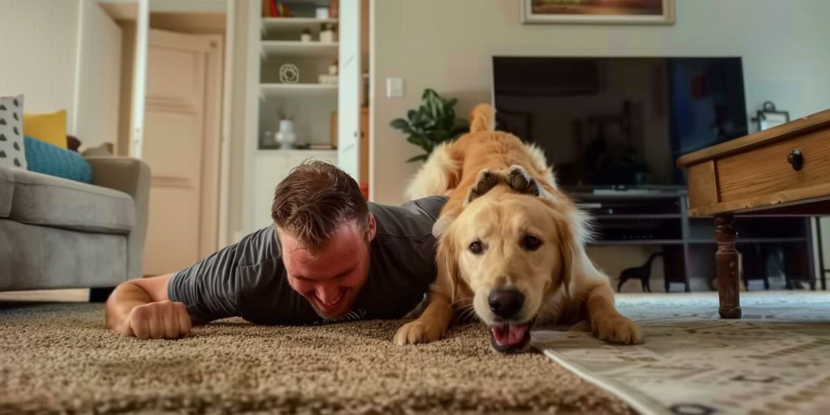 You'll Be in Stitches When You See This Dog's Reaction to His Owner's Workout