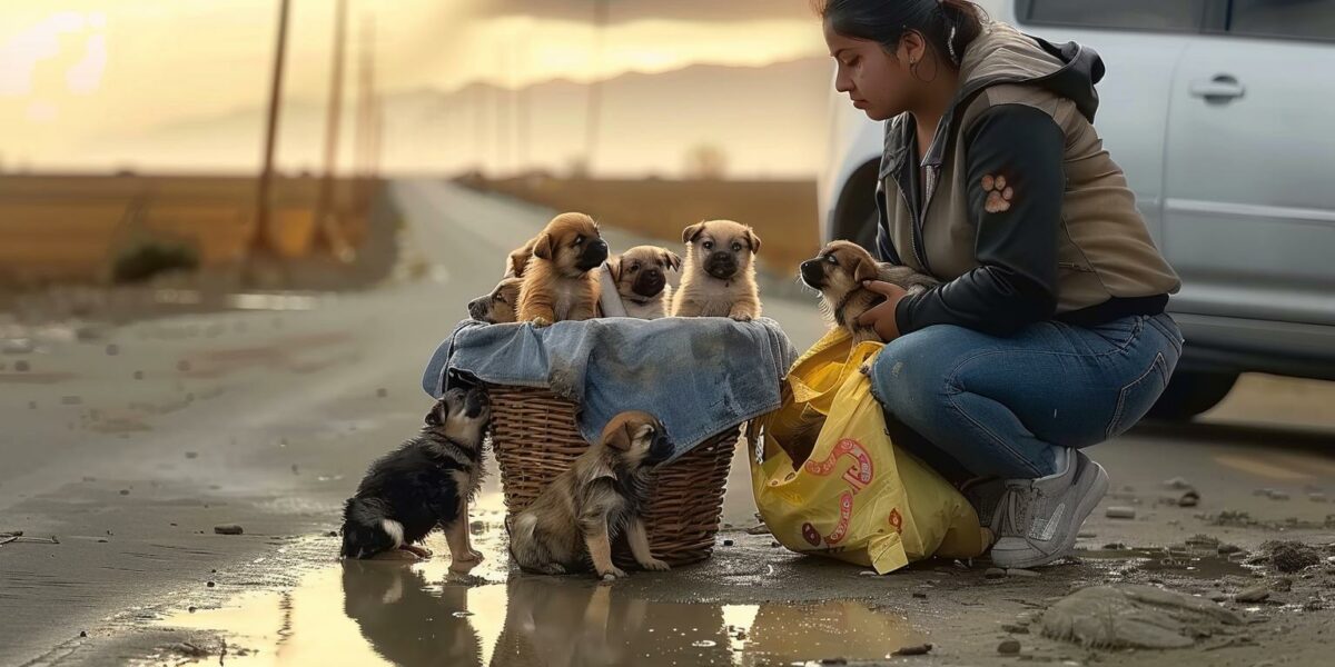 Abandoned Puppies Found in Laundry Basket: A Tale of Desperation and Hope