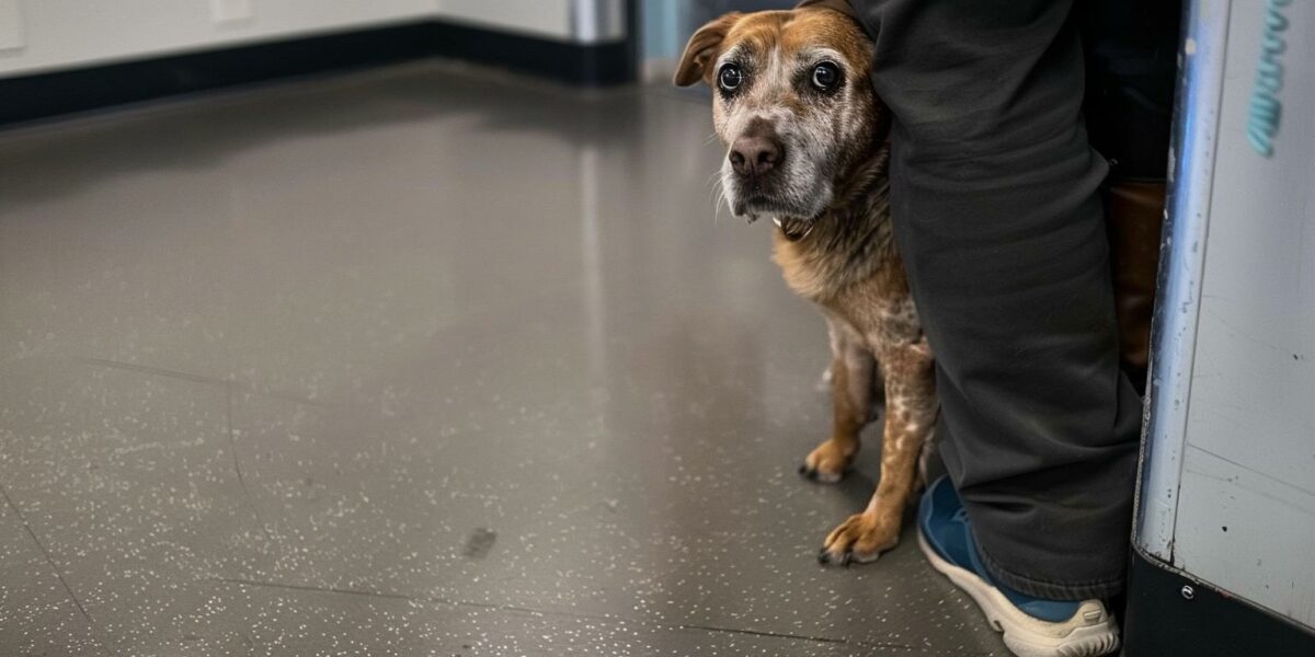 Emotional Goodbye: Senior Dog Clings to Owner in Heartbreaking Shelter Scene