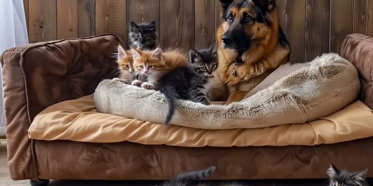 German Shepherd's Heart Melts as Playful Kittens Steal His Bed—What Happens Next Will Amaze You!