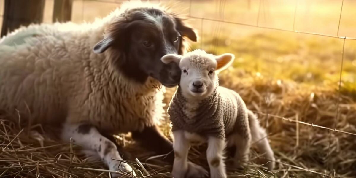 Lamb Left Heartbroken by Mom Finds Unexpected Love in a Farm Dog