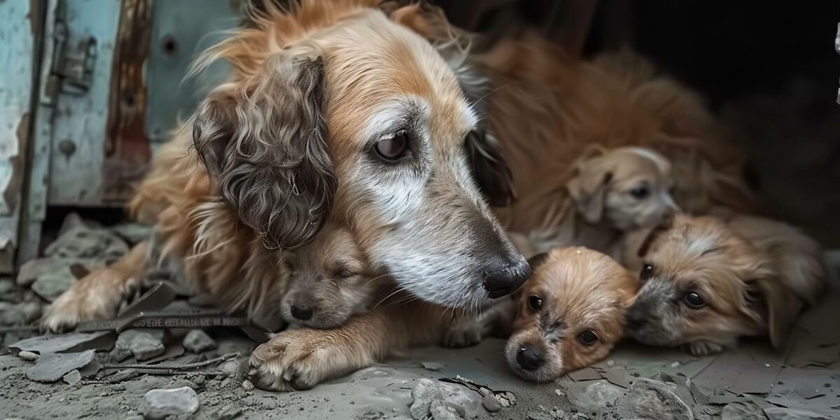 Mom Dog and Her Puppies Abandoned: A Tale of Heartbreak and Hope