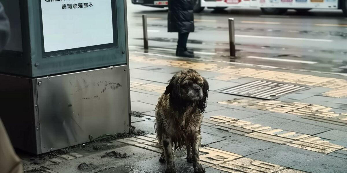 Rescuers Discover Heartbreaking Secret Behind Mud-Covered Dog at Bus Station