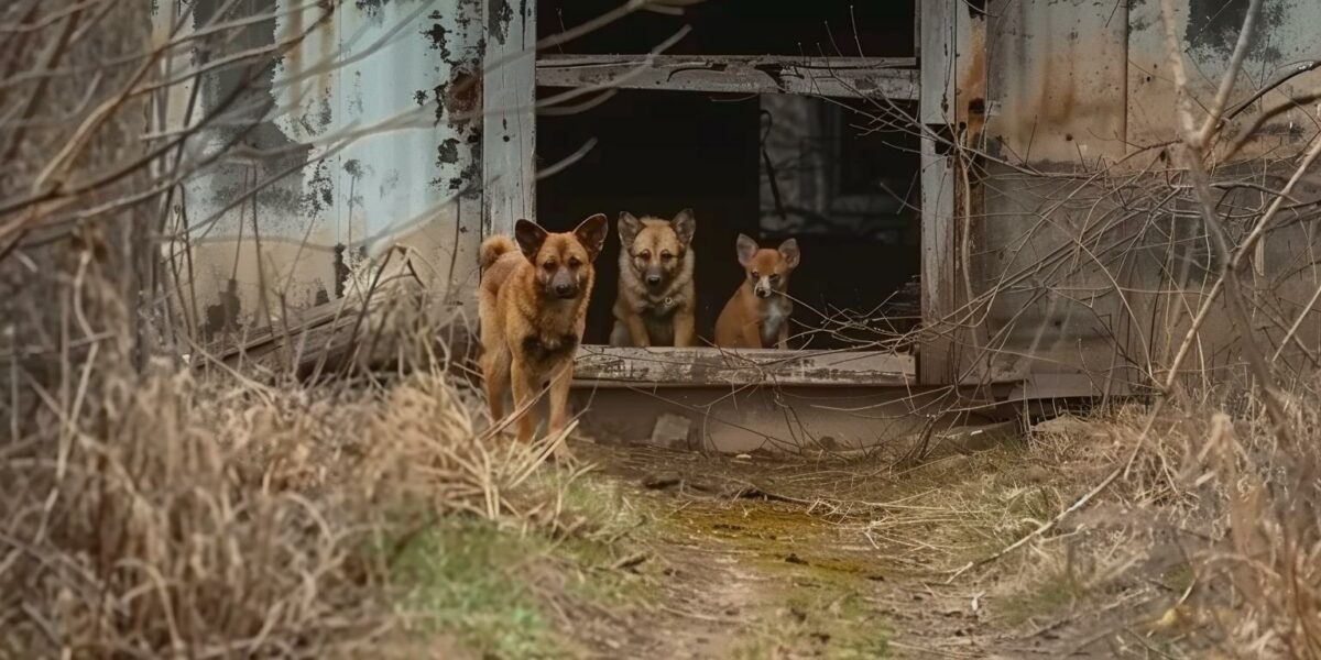 Rescuers' Ingenious Plan Saves Entire Dog Family From Abandoned House