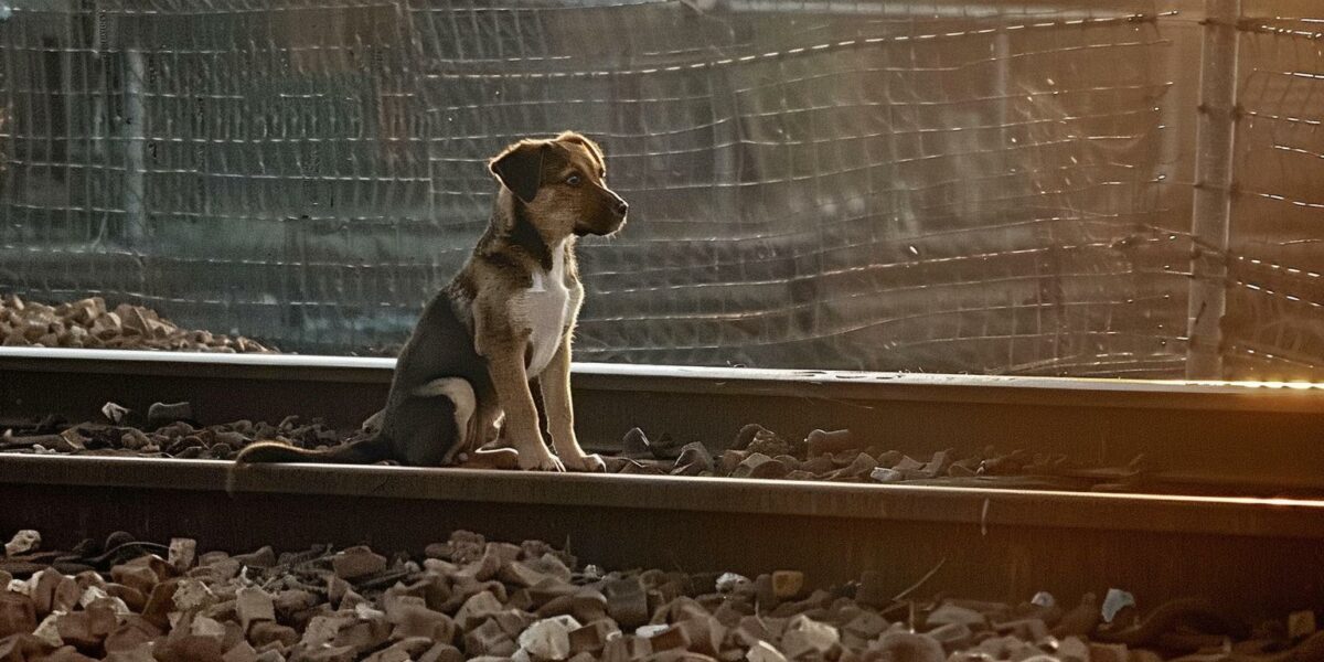 The Unwavering Hope of a Pup on the Tracks: Will Her Family Return?