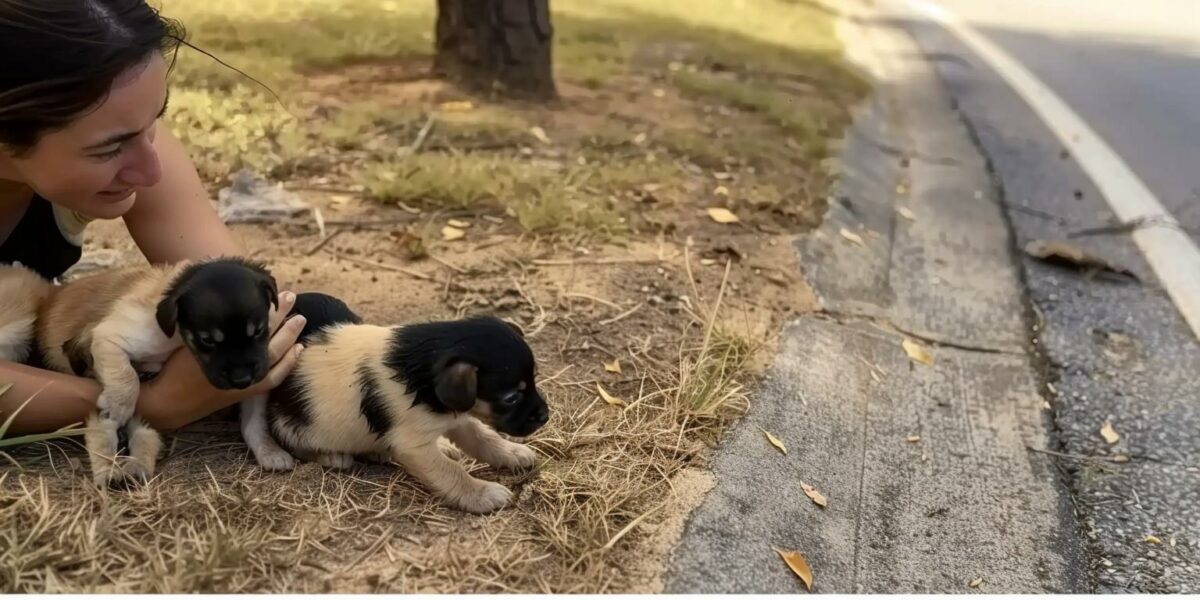 Unforgettable Journey: Woman's Emotional Rescue of Abandoned Puppies on the Roadside