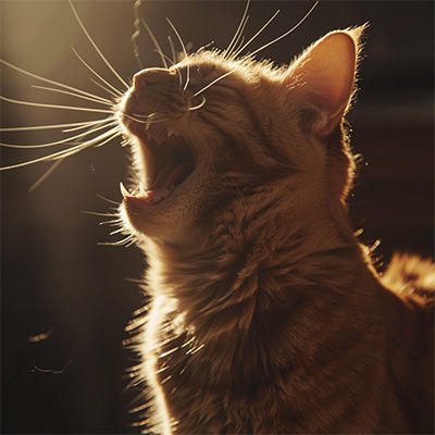 cat sneezing