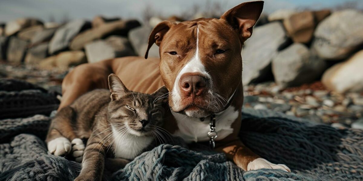 Pit Bull Who Shunned Dogs Finds Unexpected Bond with a Feline Companion