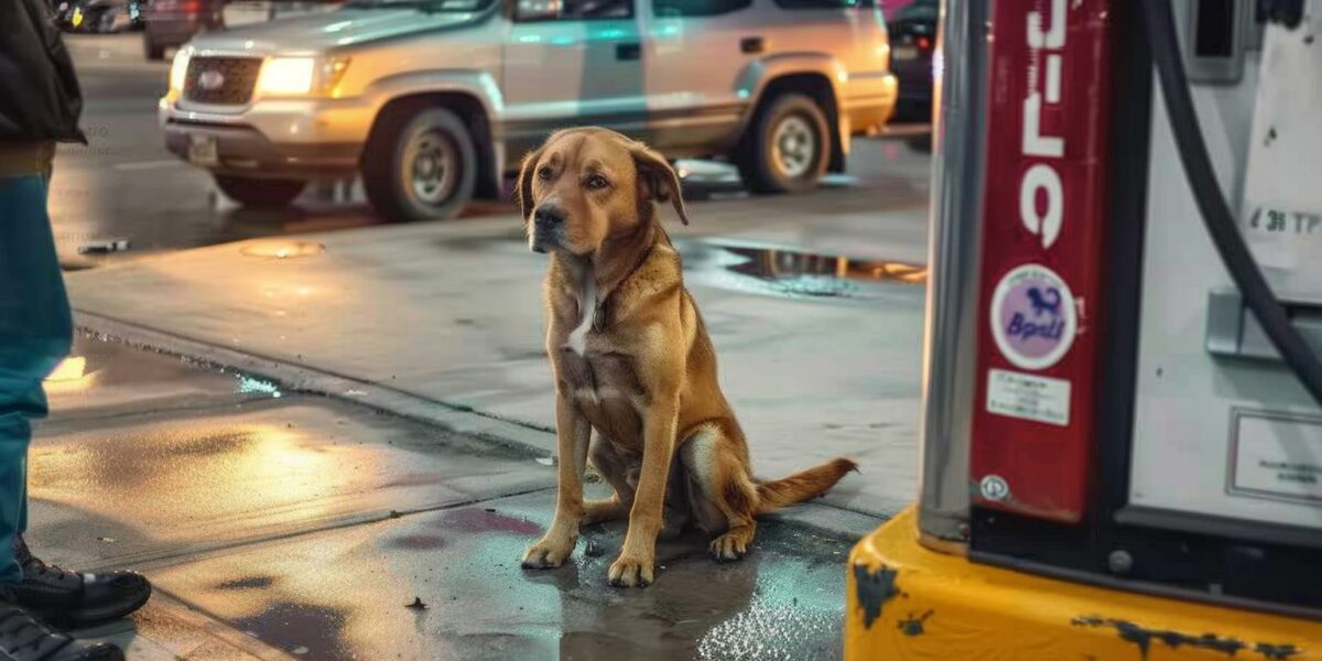 Rescuers Find Stray Dog with Hidden Health Crisis at Gas Station