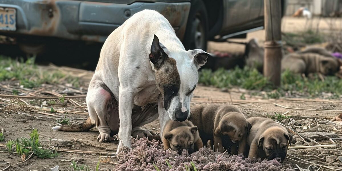 Rescuer's Heart-Rending Discovery: A Mom and Her Puppies' Fight for Survival on the Streets