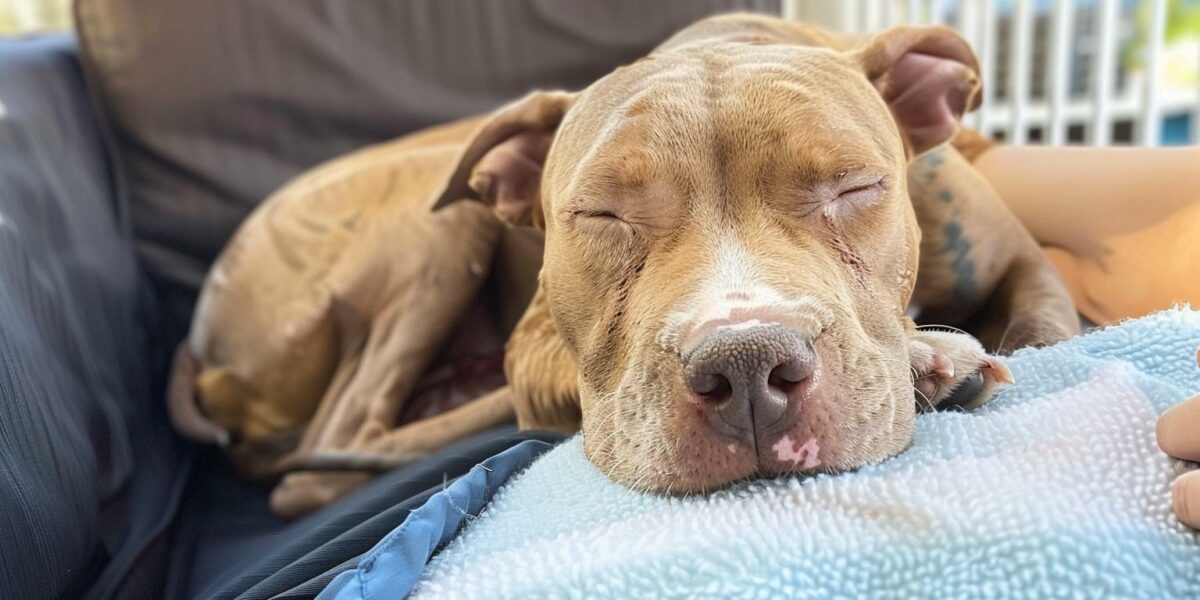 Watch This Rescued Pittie Blossom Into a Regal Princess Thanks to Her Loving Foster