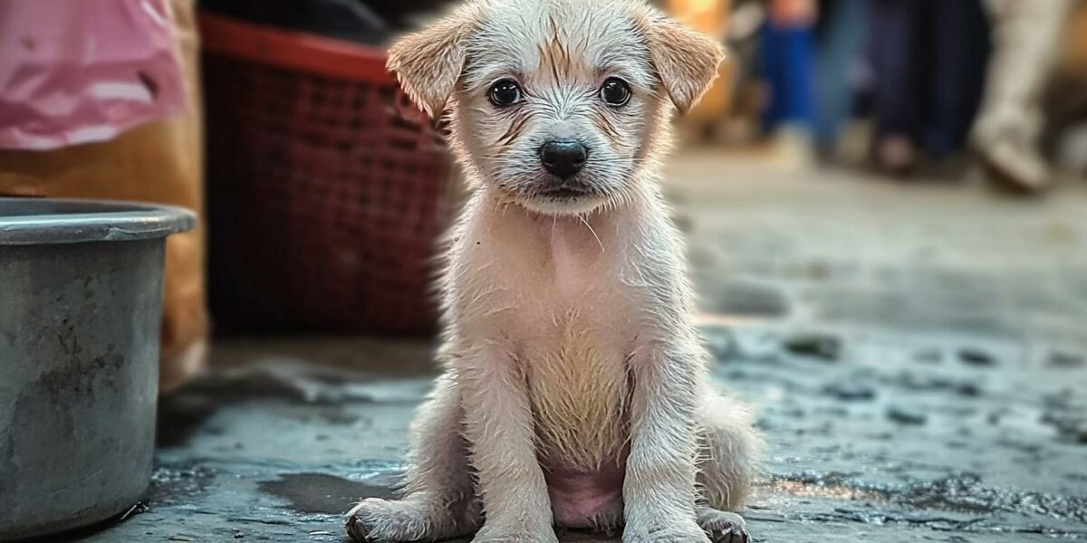 Abandoned Puppy’s Heart-Wrenching Cries at Market Will Break Your Soul