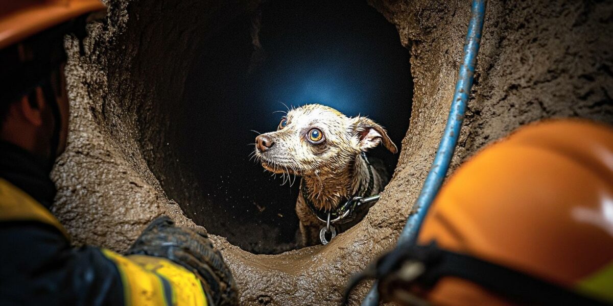 Emotional Rollercoaster: Rescuers Find Furry Friend 60 Feet Down