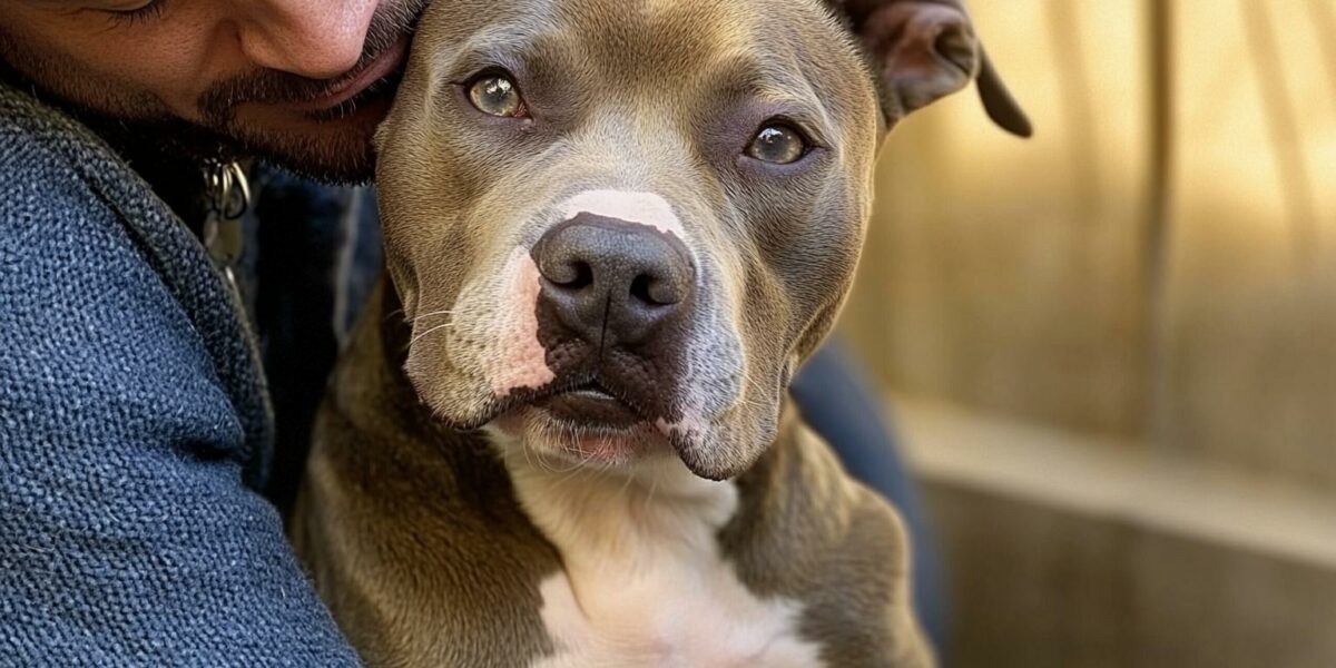 Rescued Dog Finds Joy in New Dad's Arms After Years of Neglect