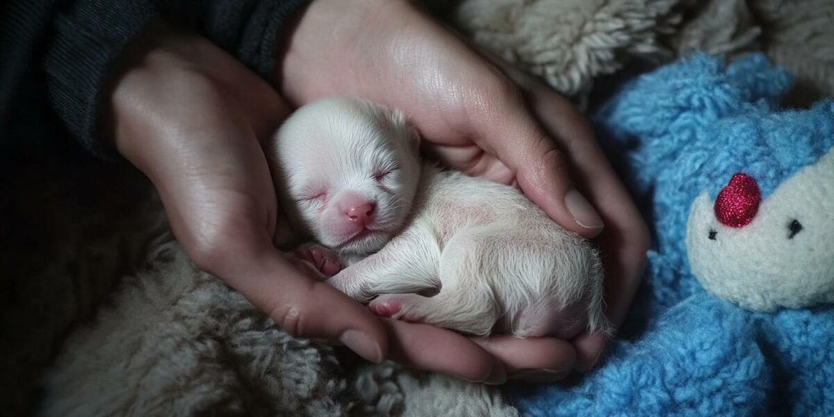 Rescuers' Hearts Melt as They Discover This Rare Newborn Puppy and Rush to Save Him